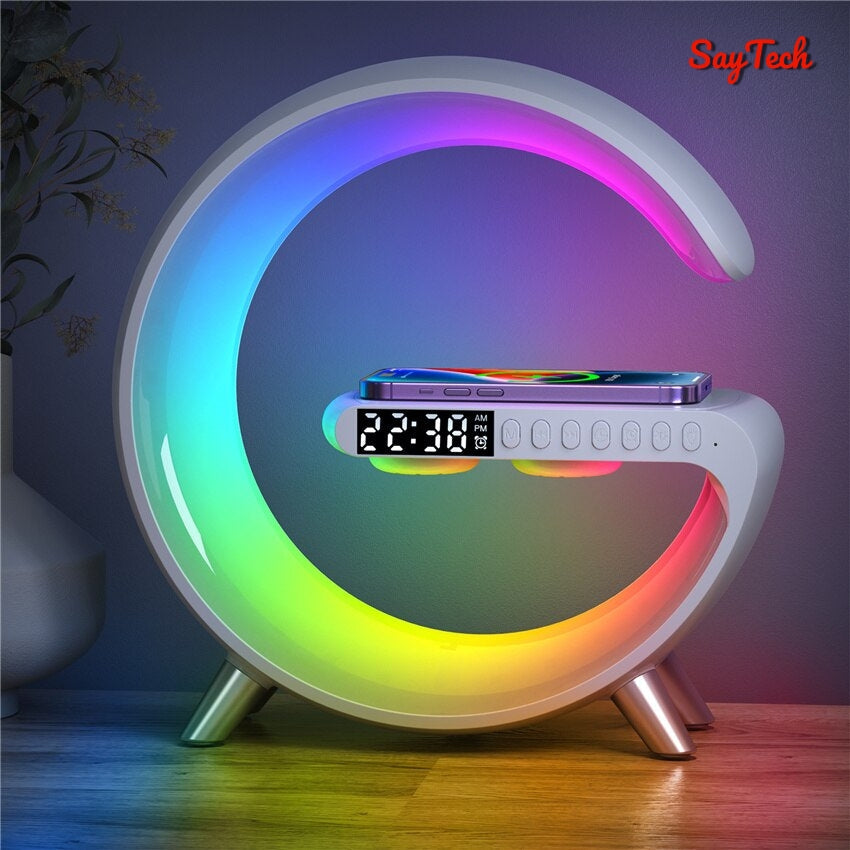 Glomagic® | Despertador Anti-Estrés | Altavoz, Cargador, Luces LED