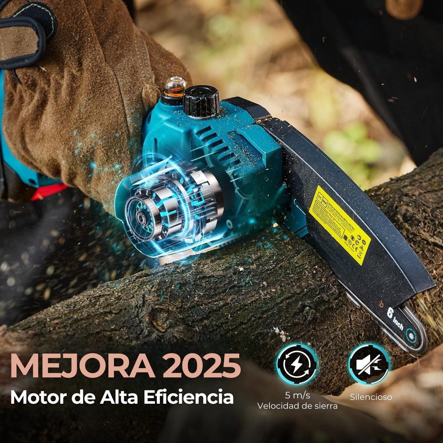 Titansaw® | Motosierra Inalámbrica | 2 Baterías 48V + Cargador | Accesorios Incluídos