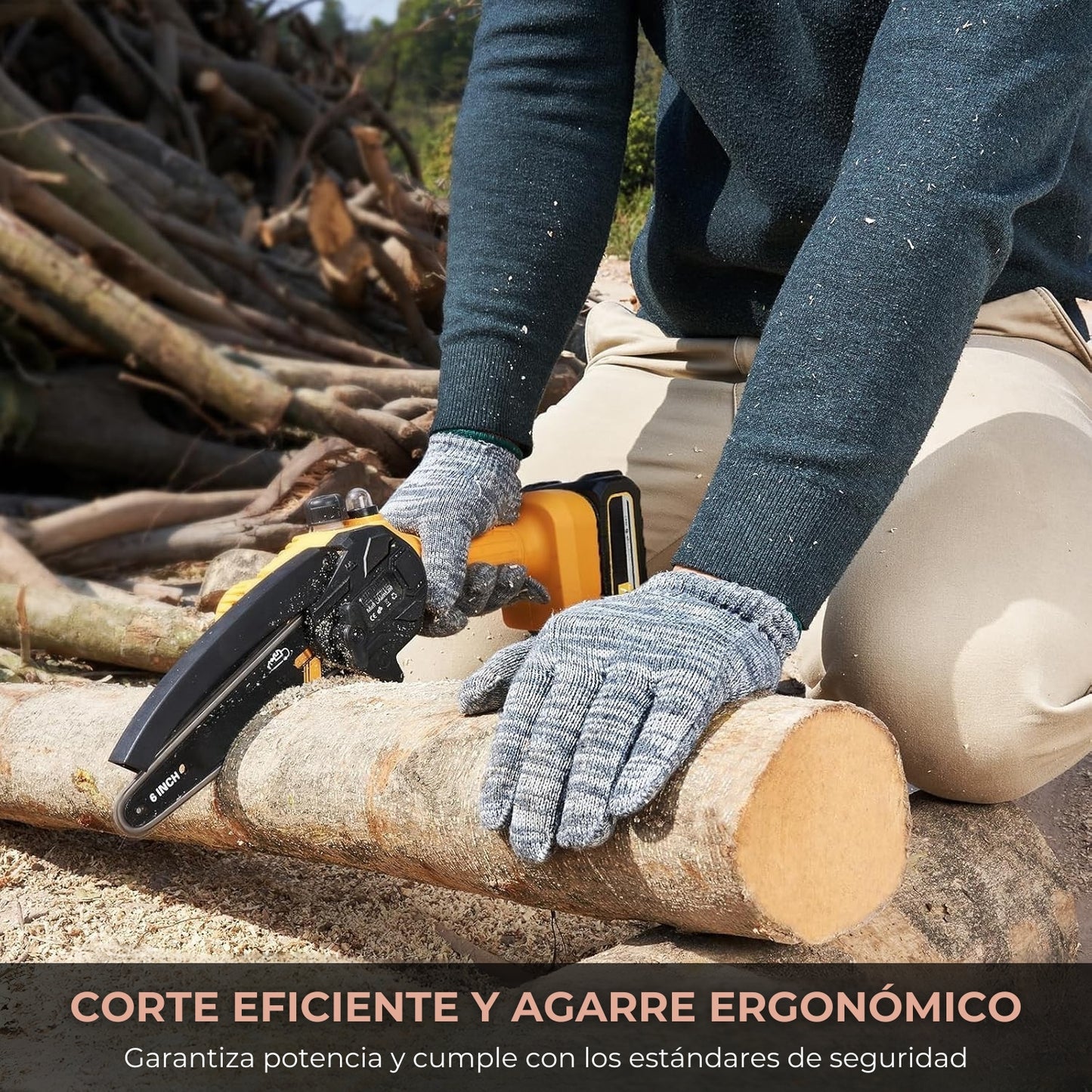 Titansaw® | Motosierra Inalámbrica | 2 Baterías 48V + Cargador | Accesorios Incluídos