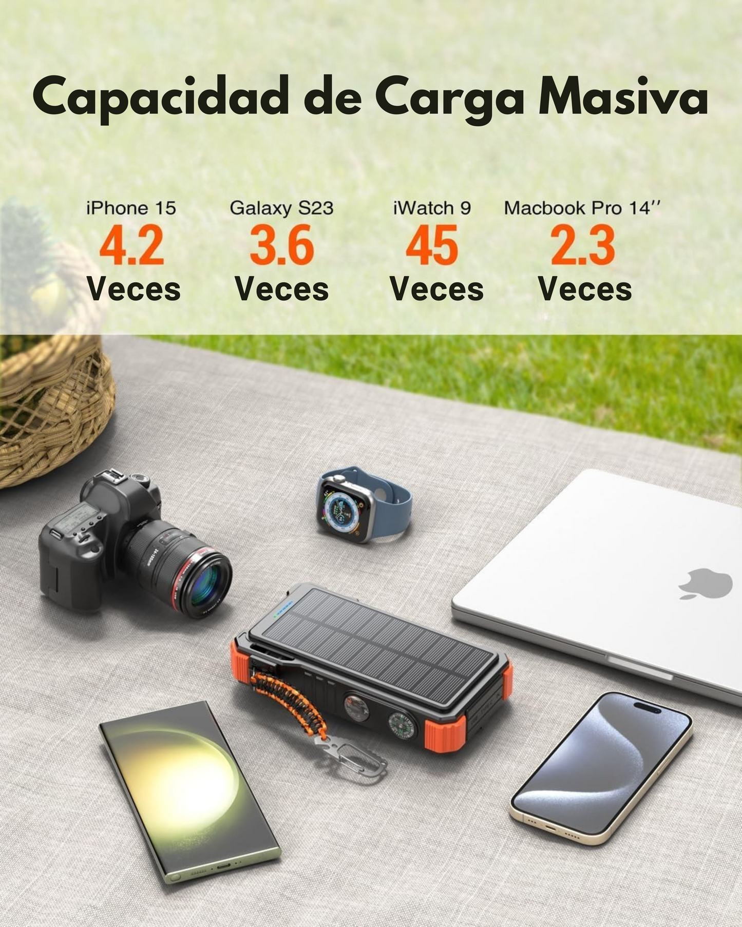 SolarPulse® | Batería Solar Portátil 10000mAh