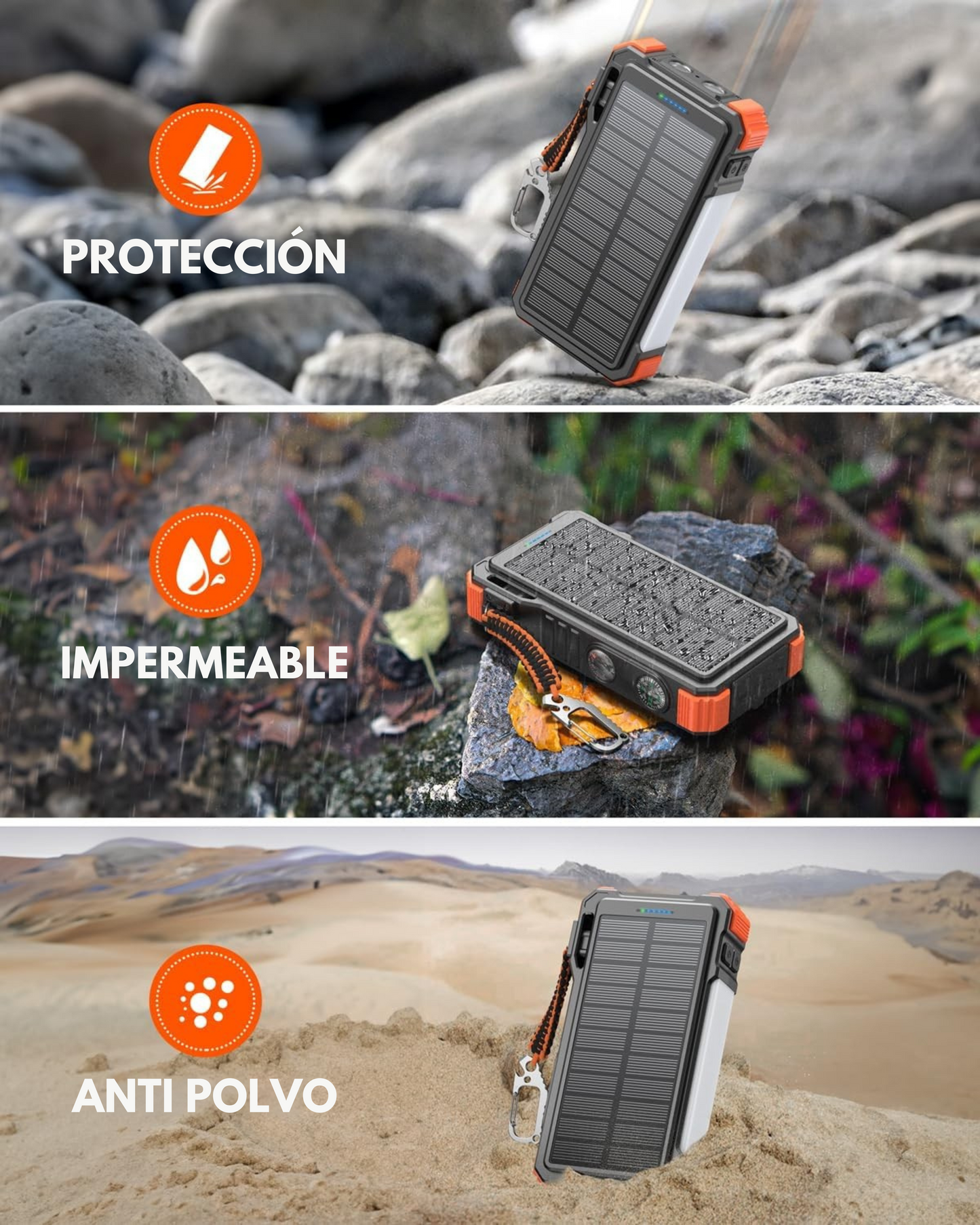 SolarPulse® | Batería Solar Portátil 10000mAh