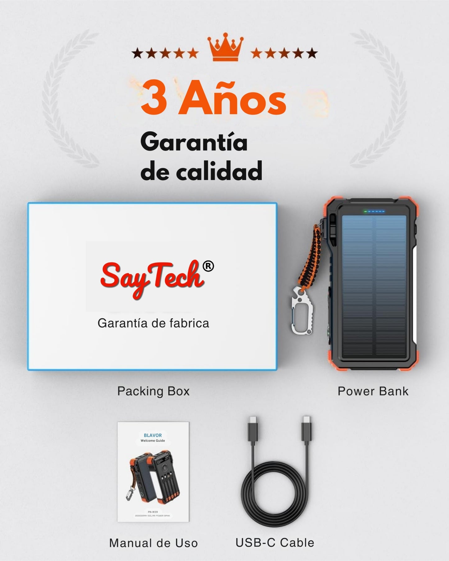 SolarPulse® | Batería Solar Portátil 10000mAh