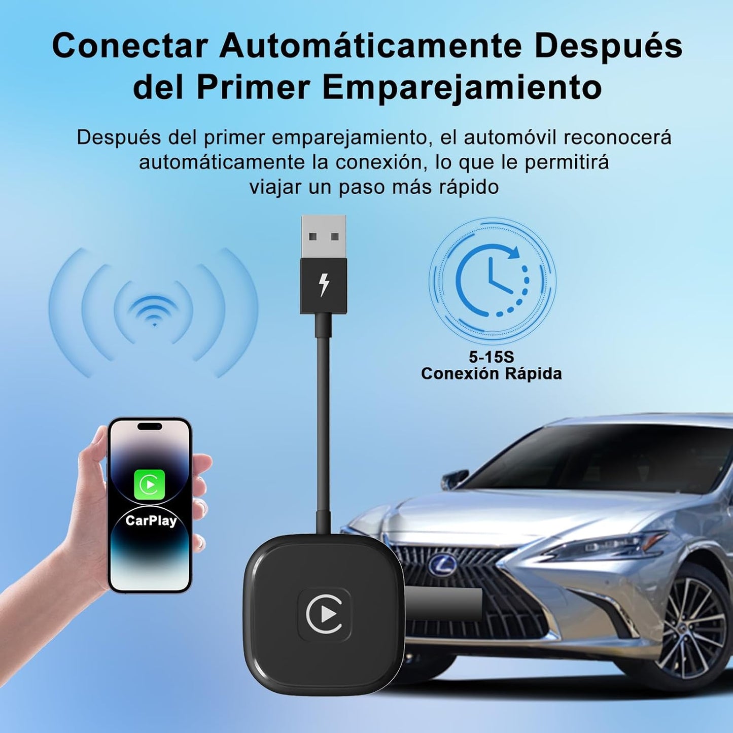 SayConnect® | CarPlay | Adaptador Inalámbrico para lPhone