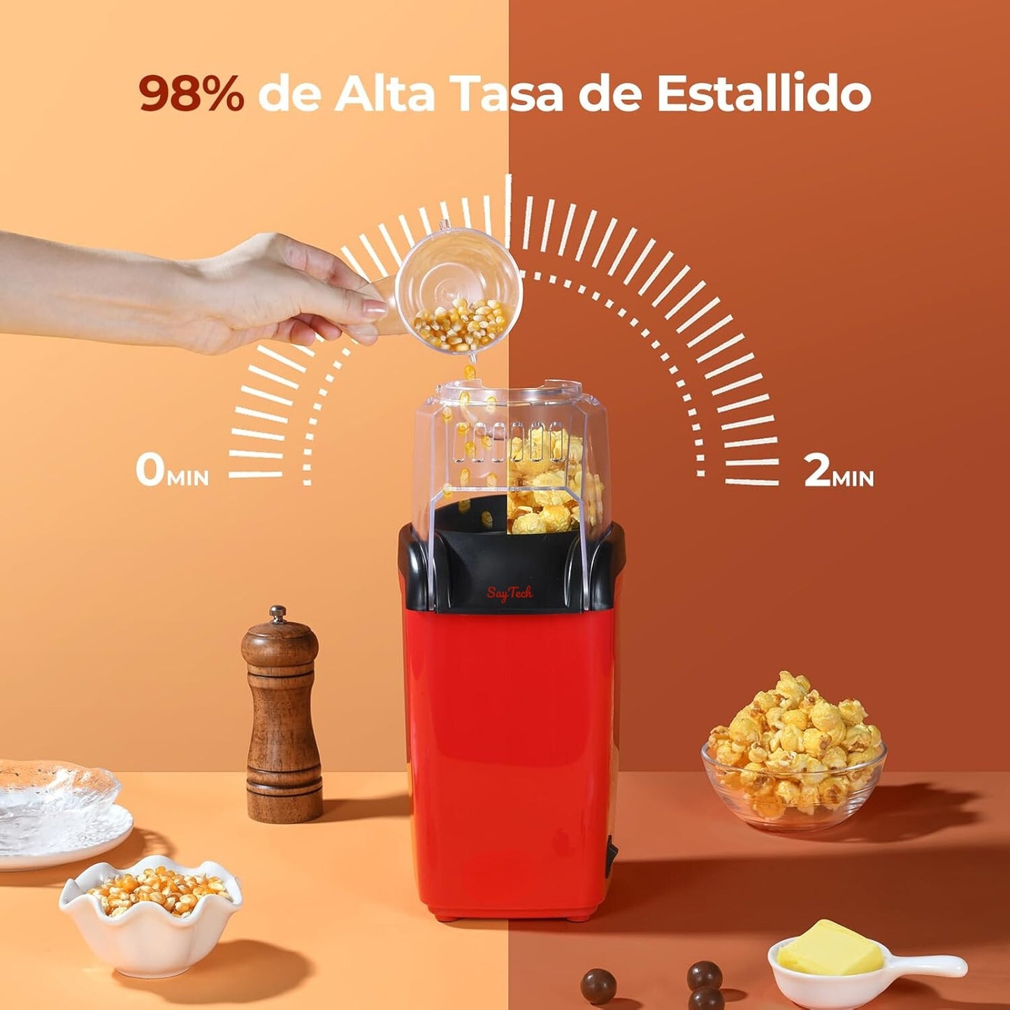 CRISPIFLIX®️ - PALOMITERA DE AIRE CALIENTE 1200W