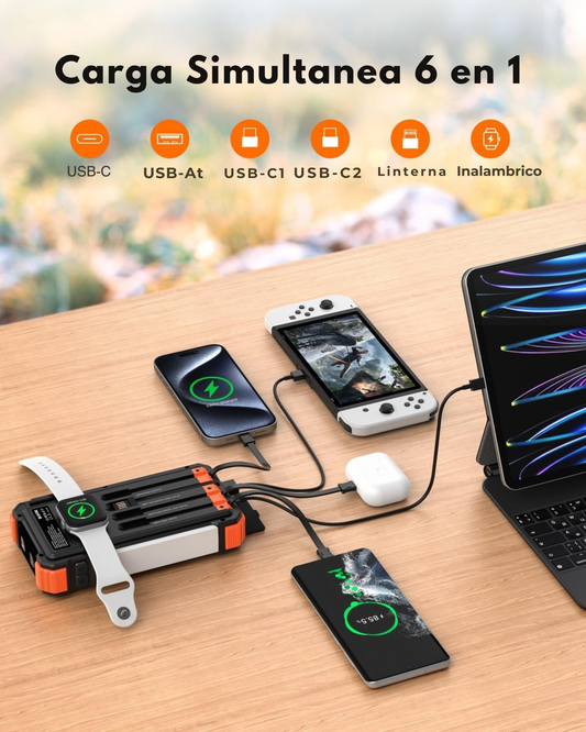 SolarPulse® | Batería Solar Portátil 10000mAh