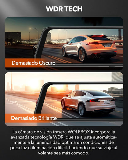 SafetyDrive PRO® | Dashcam 4k UHD | Con Cámara Trasera | Pantalla Táctil