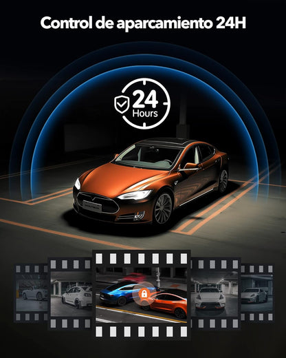 SafetyDrive PRO® | Dashcam 4k UHD | Con Cámara Trasera | Pantalla Táctil