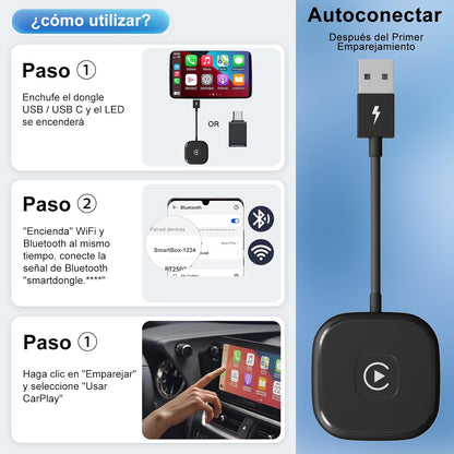 SayConnect® | CarPlay | Adaptador Inalámbrico para lPhone